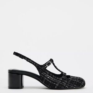 Zara Black Slingback Heels